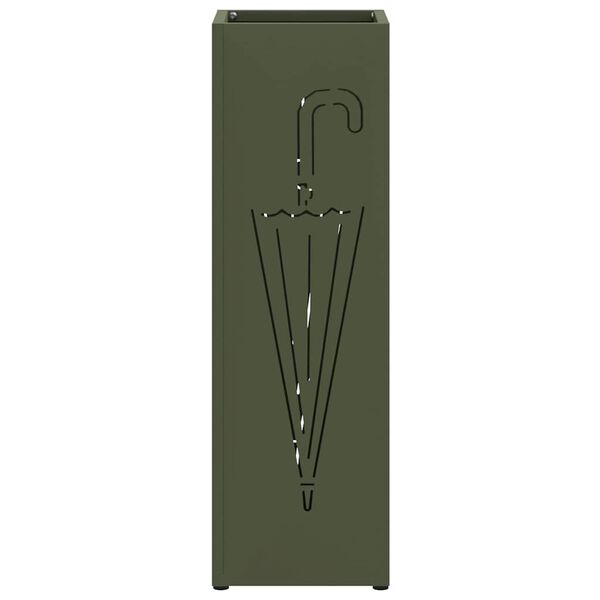 vidaXL Umbrella Stand Olive 15.5 x 15.5 x 49 cm Metal
