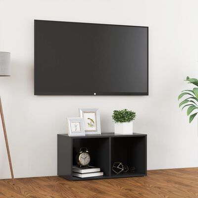 vidaXL TV Stand Gray 28.3"x13.8"x14.4" Engineered Wood