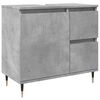 vidaXL Bathroom Cabinet Concrete Gray Engineered wood, Iron Medium