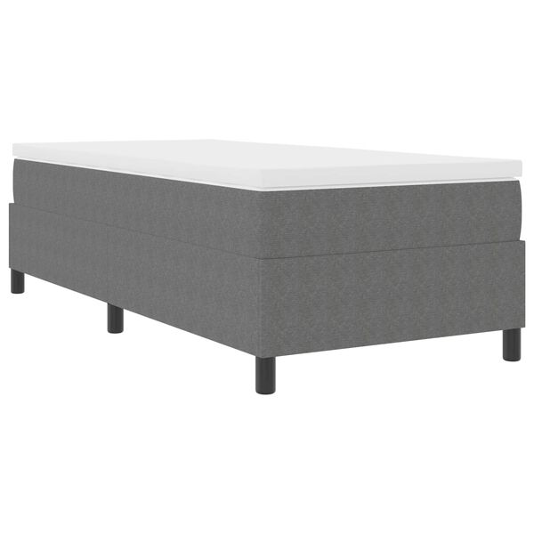 vidaXL Platform Bed Frame Light Grey 35.43 x 74.80 in Fabric