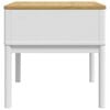 vidaXL Lamp Table White Solid Pine Wood Small Lamp Table Square