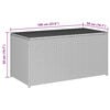 vidaXL Patio Storage Box Poly Rattan 39.4"x19.7"x19.7" Gray
