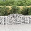 vidaXL Gabion Basket Set of 8 Silver Galvanized iron Large