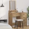vidaXL Dressing Table with Drawer Artisan Oak 19.69 x 16.14 x 55.12 in