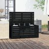 vidaXL Garden Box Black Solid pine wood 39.8 in x 19.9 in x 18.3 in