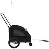 vidaXL Pet Bike Trailer Black Oxford fabric Compact Durable