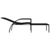 vidaXL Sun Lounger Brown PE Rattan, Galvanized Steel, Polyester