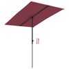 vidaXL Garden Parasol Bordeaux Red Polyester, Aluminum 78.7 x 59.1 in