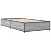 vidaXL Bed Frame Grey sonoma Engineered wood and metal Small Single