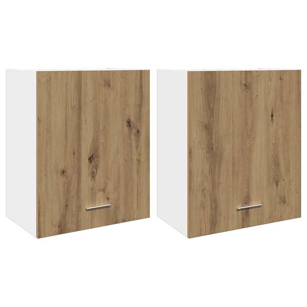 vidaXL Hanging Cabinet Set of 2 Artisan oak Engineered wood Medium