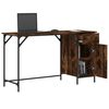 vidaXL Computer Desk Smoked oak Engineered wood, metal 51.6x18.9x29.5 in