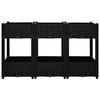 vidaXL Raised Bed Black Polypropylene Large Raised Bed Rectangular