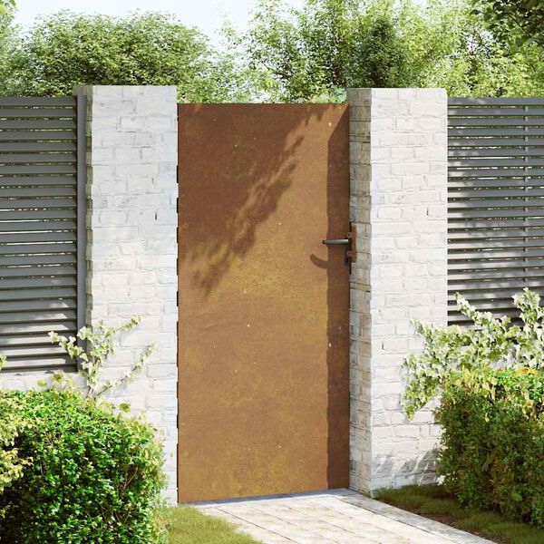 vidaXL Garden Gate 33.5x68.9" Corten Steel