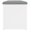 vidaXL Storage Bench White Engineered Wood Medium Storage Bench