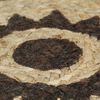 vidaXL Area Rug Natural with dark brown print Braided Jute