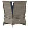 vidaXL Patio Sofa Gray, Navy Blue PE Rattan, Powder-Coated Steel Medium