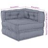 vidaXL Modular Corner Sofa Grey 27.56 x 27.56 x 22.05 in Fabric