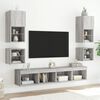 vidaXL TV Wall Cabinet Grey Sonoma Engineered wood