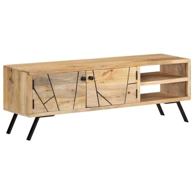 vidaXL TV Cabinet 43.3"x11.8"x15.7" Solid Mango Wood