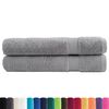 vidaXL Towel Set of 2 Grey 100% Cotton XL Durable Towel