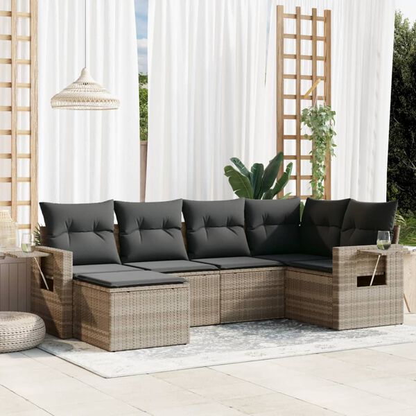 vidaXL Garden Sofa Set Light Gray