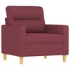 vidaXL Sofa Chair with Footstool Wine Red 23.6" Fabric
