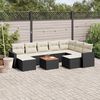 vidaXL Garden Sofa Set Set of 10 Black