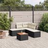vidaXL Garden Sofa Set Black, Cream White