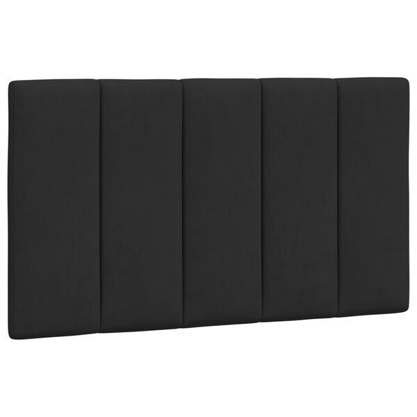 vidaXL Headboard Cushion Black Velvet, Foam 35.4 in wide for single bed