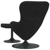vidaXL Egg Chair with Footstool Black 24.80 x 28.74 x 35.43 in Velvet