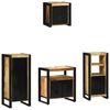vidaXL Bathroom Furniture Set with Shelf 4 pcs Brown Solid Mango Wood