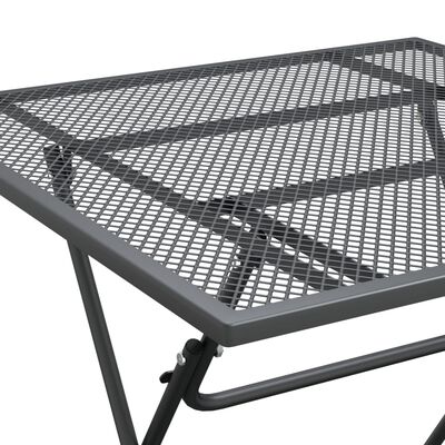 vidaXL Patio Table 31.5"x31.5"x28.3" Expanded Metal Mesh Anthracite