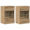 vidaXL TV Wall Cabinet Set of 2 Artisan oak Engineered wood