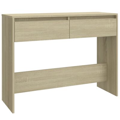 vidaXL Console Table Sonoma Oak 39.4"x13.8"x30.1" Engineered Wood