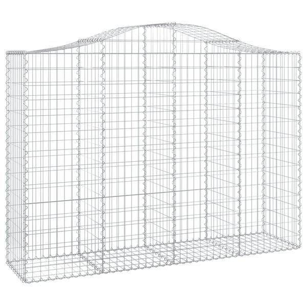 vidaXL Gabion Basket Set of 14 Silver Galvanized iron Large Durable