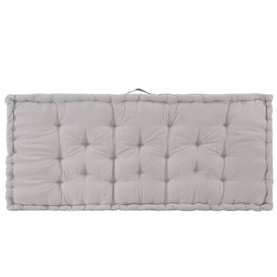 vidaXL Pallet Floor Cushions 2 pcs Cotton Gray