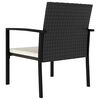 vidaXL Dining Set Black, Cream