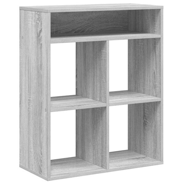vidaXL Book Cabinet Grey Sonoma Engineered Wood Medium Book Cabinet