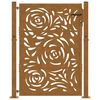 vidaXL Garden Gate 39.4x49.2" Weathering Steel Flame Design