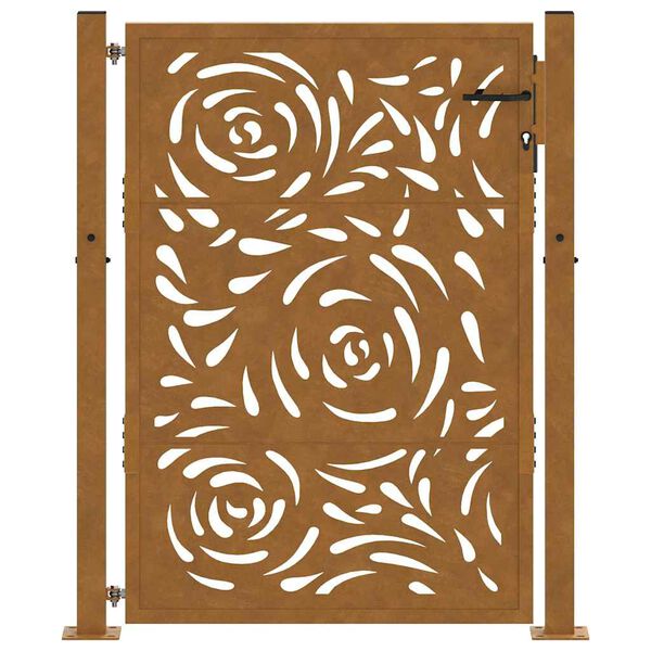 vidaXL Garden Gate 39.4x49.2" Weathering Steel Flame Design