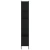 vidaXL Bookcase Black Engineered wood, powder-coated steel