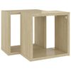 vidaXL Wall Cube Shelves 2 pcs Sonoma Oak 10.2"x5.9"x10.2"