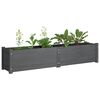 vidaXL Raised Bed Grey Solid Pinewood Medium Durable Garden Planters