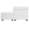 vidaXL Sofa White Faux leather, Wood Large Durable Chesterfield Sofa