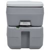 vidaXL Portable Camping Toilet Gray 5.3+2.6 gal