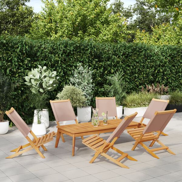 vidaXL Garden Chair Set of 6 Taupe