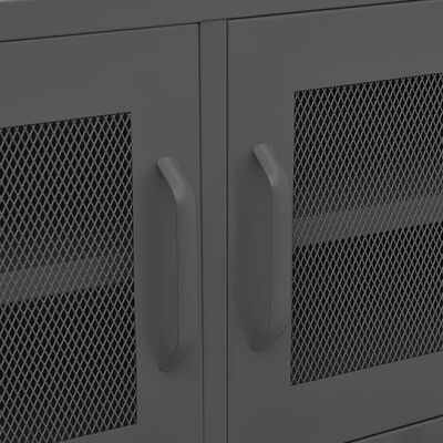 vidaXL TV Cabinet Anthracite 41.3"x13.8"x19.7" Steel