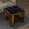 vidaXL Coffee Table Smoked oak Engineered wood, glass Coffee Table