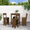 vidaXL Garden Bar Set Honey brown Solid pine wood Medium Footrest