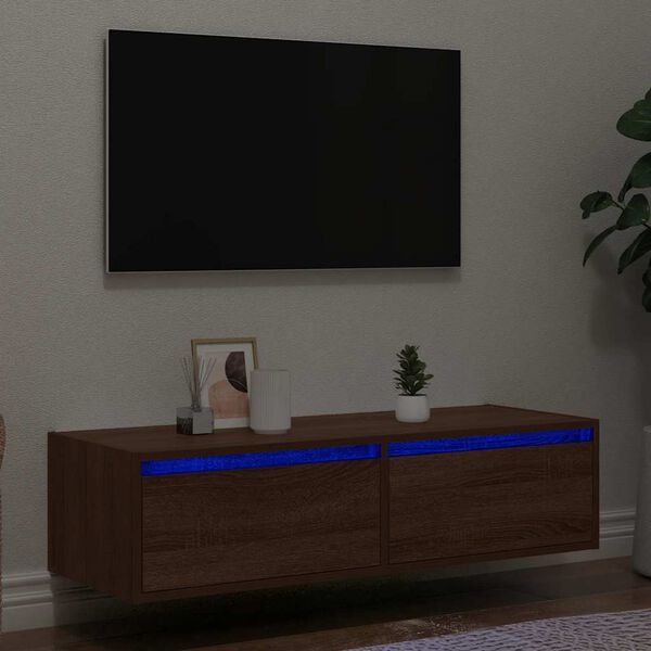 vidaXL TV Cabinet Brown Oak Engineered Wood Large TV Cabinet